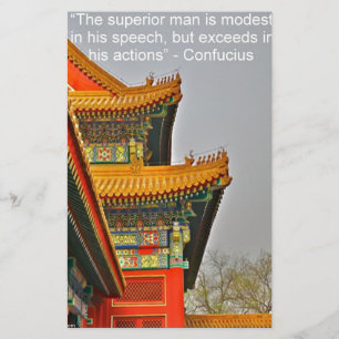 Antike chinesische Architektur Konfuzius Zitat Ges Briefpapier