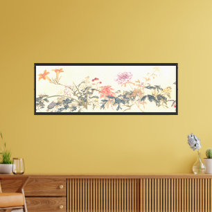 Antike chinesische Blumenmalerei von Ju Lian Repro Leinwanddruck