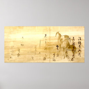 Antike chinesische Kalligraphie Poster