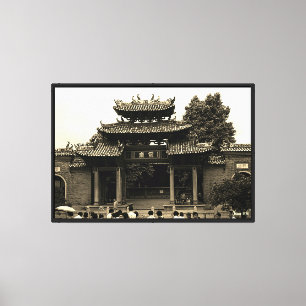 Antike chinesische Kanton Foshan Ahnenhalle Leinwanddruck