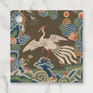 Antike chinesische weiße Vogel-Seidenstickerei-Dru Geschenkanhänger