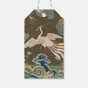 Antike chinesische weiße Vogel-Seidenstickerei-Dru Geschenkanhänger