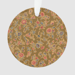 Antike Chinoiserie-Blumenbrokat 18. Jahrhundert  Ornament