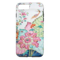 Antike Chinoiserie-Porzellan-Vogel-Muster