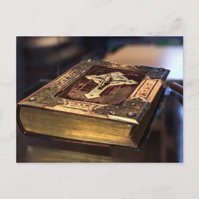 Antike Christliche Bibel Postkarte (Vorderseite)