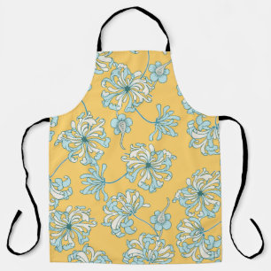 Antike Chrysanthemenblüten, orientalisches Muster. Schürze