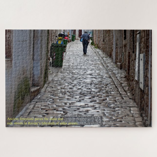 Antike Cobblestone Straße Rovinj Grosses Kroatien (Horizontal)