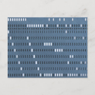 Antike Computer-Lochkarte Postkarte