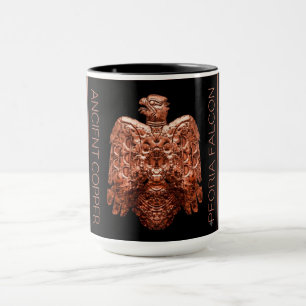 Antike Copper Peoria Falcon Restored Kaffeetasse