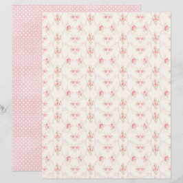 Antike Coquette Rose Blumen Scrapbook Papier