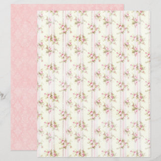 Antike Coquette Rose Blumen Scrapbook Papier