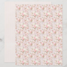 Antike Coquette Rose Blumen Scrapbook Papier