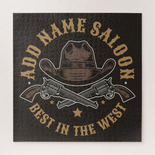 Antike Cowboy-Waffen ADD NAME Old Wild West Saloon