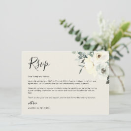 Antike Creme zarte florale RSVP-Postkarte Dankeskarte
