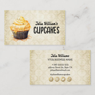 Antike Cupcake-Bäckerei Visitenkarte