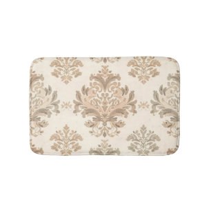 Antike Damast Elegante Beige Französische Farmhaus Badematte