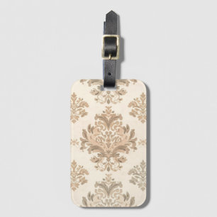 Antike Damast Elegante Beige Französische Farmhaus Gepäckanhänger