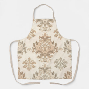 Antike Damast Elegante Beige Französische Farmhaus Schürze
