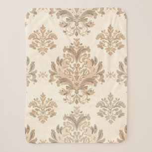 Antike Damast Elegante Beige Französische Farmhaus Sherpadecke