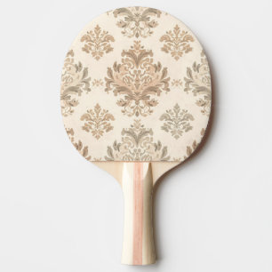 Antike Damast Elegante Beige Französische Farmhous Tischtennis Schläger