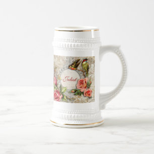 Antike Damaszener-Rosen-Schale Bierglas