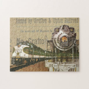 Antike Dampflokomotive Zug Eisenbahn