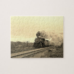 Antike Dampflokomotive Zug Eisenbahn