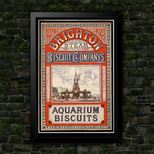Antike Dekorative Lebensmittelprodukt Handelsrekla Poster