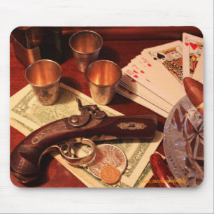 Antike Derringerpistole in spielendem Mousepad