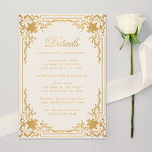 Antike Details Elfenbein Falschgold Elegante Hochz