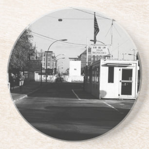 Antike deutsche Grenzpfosten Ost-West-Berlin Getränkeuntersetzer