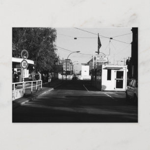 Antike deutsche Grenzpfosten Ost-West-Berlin Postkarte