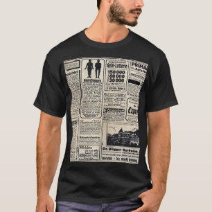 Antike deutsche Zeitungsanzeigen 1917 T-Shirt