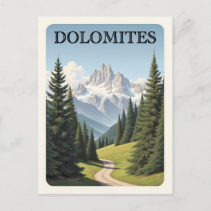 Antike Dolomiten Berge Italien Landschaft Postkarte