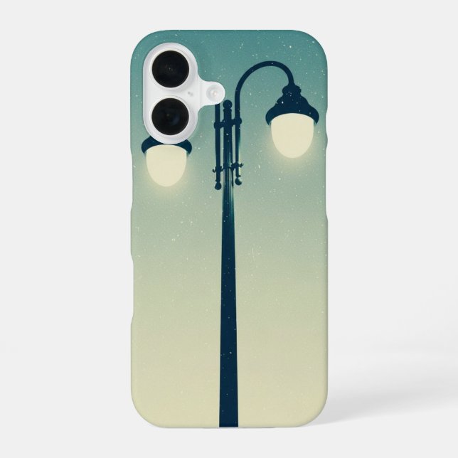 Antike Doppelte Straßenlaterne iPhone 16 Hülle (Rückseite)