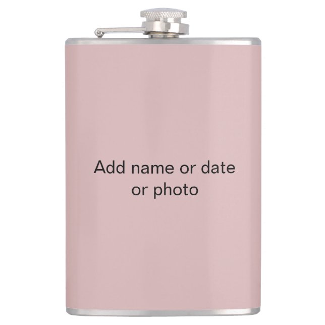 Antike Duskysche Rose Pastell Flachmann (Vorderseite)