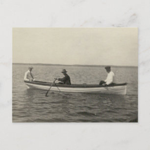 Antike echte Foto-Postkarte von alten Freunden bei Postkarte