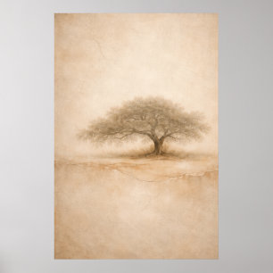 Antike Eiche   Südliche Eichenbaum-Wandkunst   Pos Poster