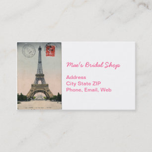 Antike Eiffelturm-Postkarte Visitenkarte