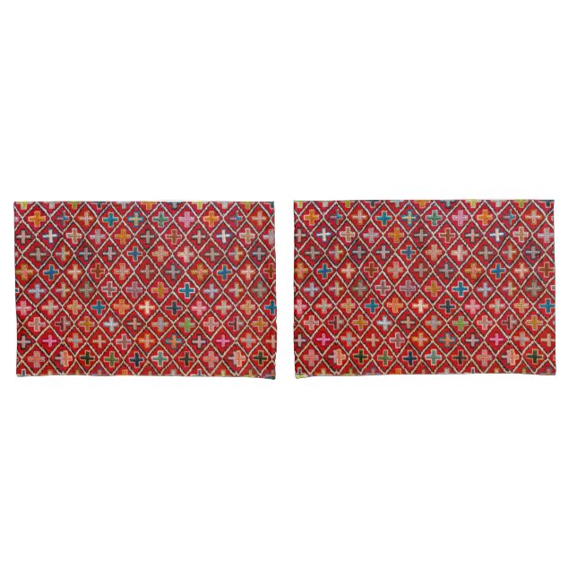 Antike Einzigartige farbenfrohe persische Kilim Ru Kissenbezug (Vorderseite-Set)