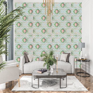 Antike Eleganz: Hellgrün Vintag Tapete