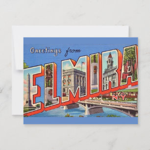 Antike Elmira New York Grußpostkarte Postkarte