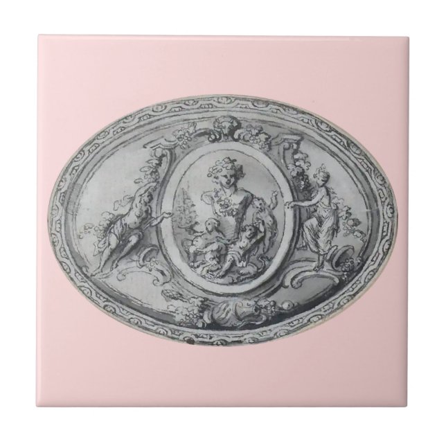 Antike Engel und Götter griechische römische Kunst Fliese (Vorderseite)