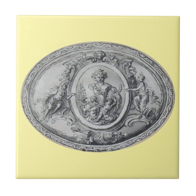 Antike Engel und Götter griechische römische Kunst Fliese (Vorderseite)