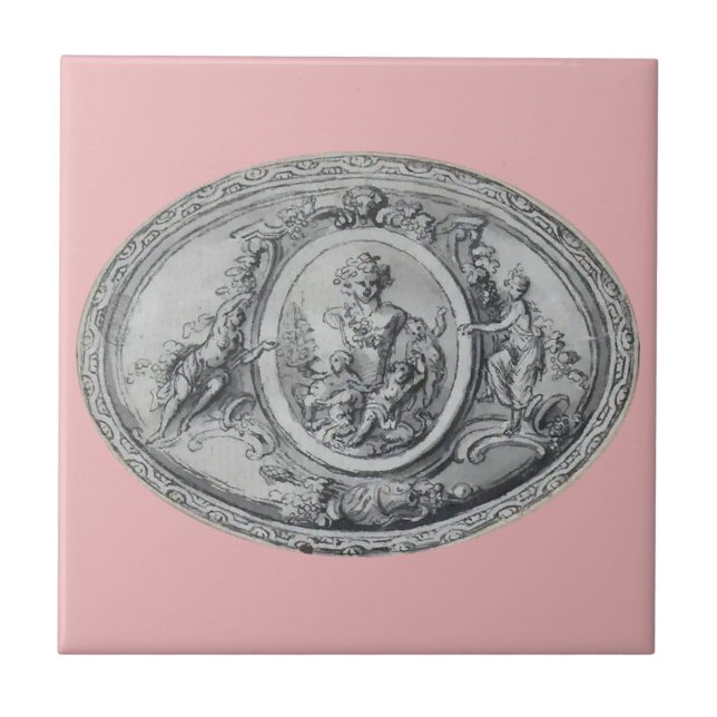 Antike Engel und Götter griechische römische Kunst Fliese (Vorderseite)