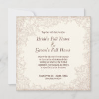 Antike englische Rose - Einladung zur Hochzeit von