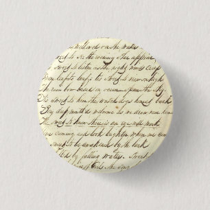 Antike Ephemera Kursiv Kalligrafie Schriftprobe Button
