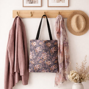 Antike Erbstück Blütenblätter violett floral Tasche