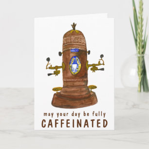 Antike Espressomaschine Kaffee ANPASSEN Lustig Karte