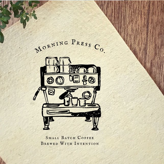 Antike Espressomaschine Kaffee-Branding Gummistempel (Von Creator hochgeladen)